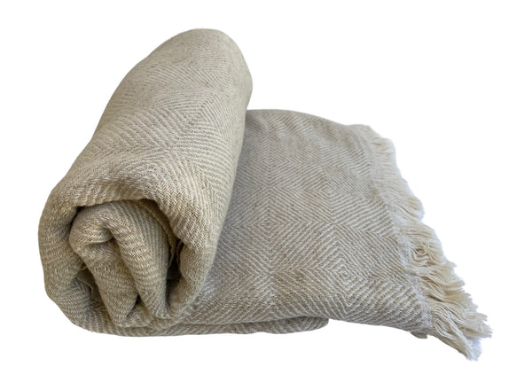 French Connection - Natural Throw (linen & cotton blend)