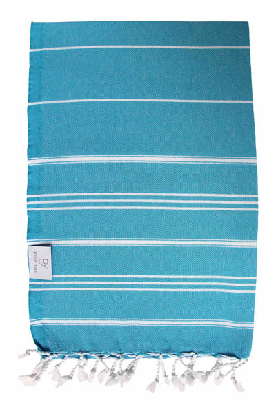 Plush Yarn Turkish Made Hand Towel, 100% Authentic Premium Turkish Cotton 60cm x 90cm (Turquoise)
