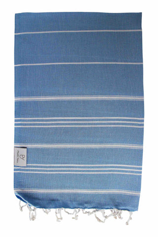 Plush Yarn Turkish Made Hand Towel, 100% Authentic Premium Turkish Cotton 60cm x 90cm (Sky Blue)