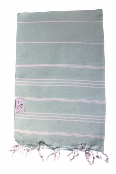 Plush Yarn Turkish Made Hand Towel, 100% Authentic Premium Turkish Cotton 60cm x 90cm (Mint)