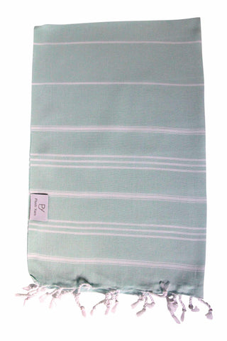 Plush Yarn Turkish Made Hand Towel, 100% Authentic Premium Turkish Cotton 60cm x 90cm (Mint)
