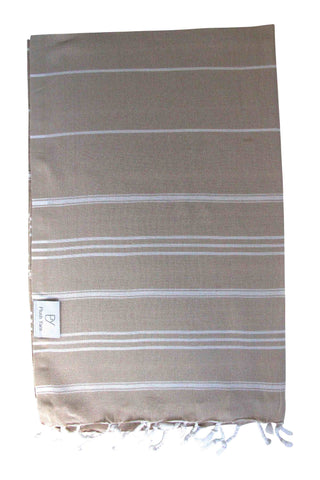 Plush Yarn Turkish Made Hand Towel, 100% Authentic Premium Turkish Cotton 60cm x 90cm (Beige)