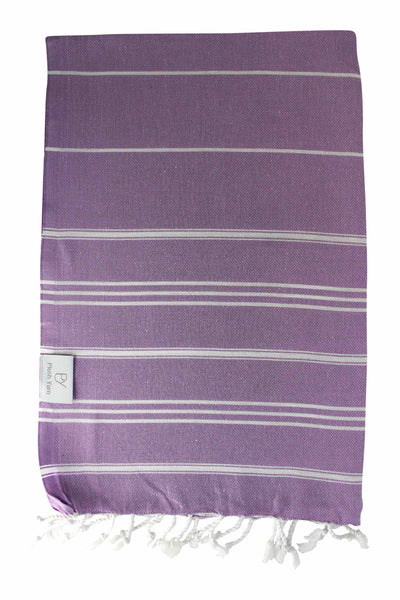 Plush Yarn Baby Toddler Peshtemal Turkish Made Bath / Beach Towel, 100% Authentic Premium Turkish Cotton 60cm x 90cm (Lilac)