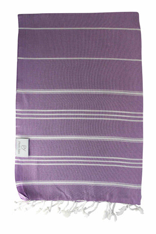 Plush Yarn Baby Toddler Peshtemal Turkish Made Bath / Beach Towel, 100% Authentic Premium Turkish Cotton 60cm x 90cm (Lilac)