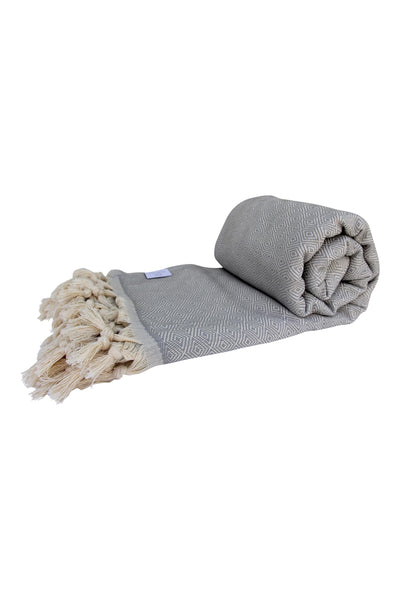 Diamond Turkish Throw (Grey)