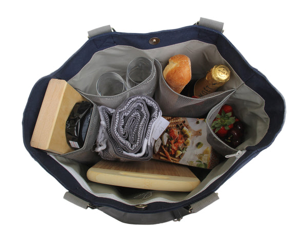 2 Reusable Foldable Shopping Bags and 1 Eco-Friendly Insulated Canvas Multipurpose Tote Bag / Picnic Bag / Reusable Shopping Bag / Farmers Market Bag / Beach Bag / Work Bag & more